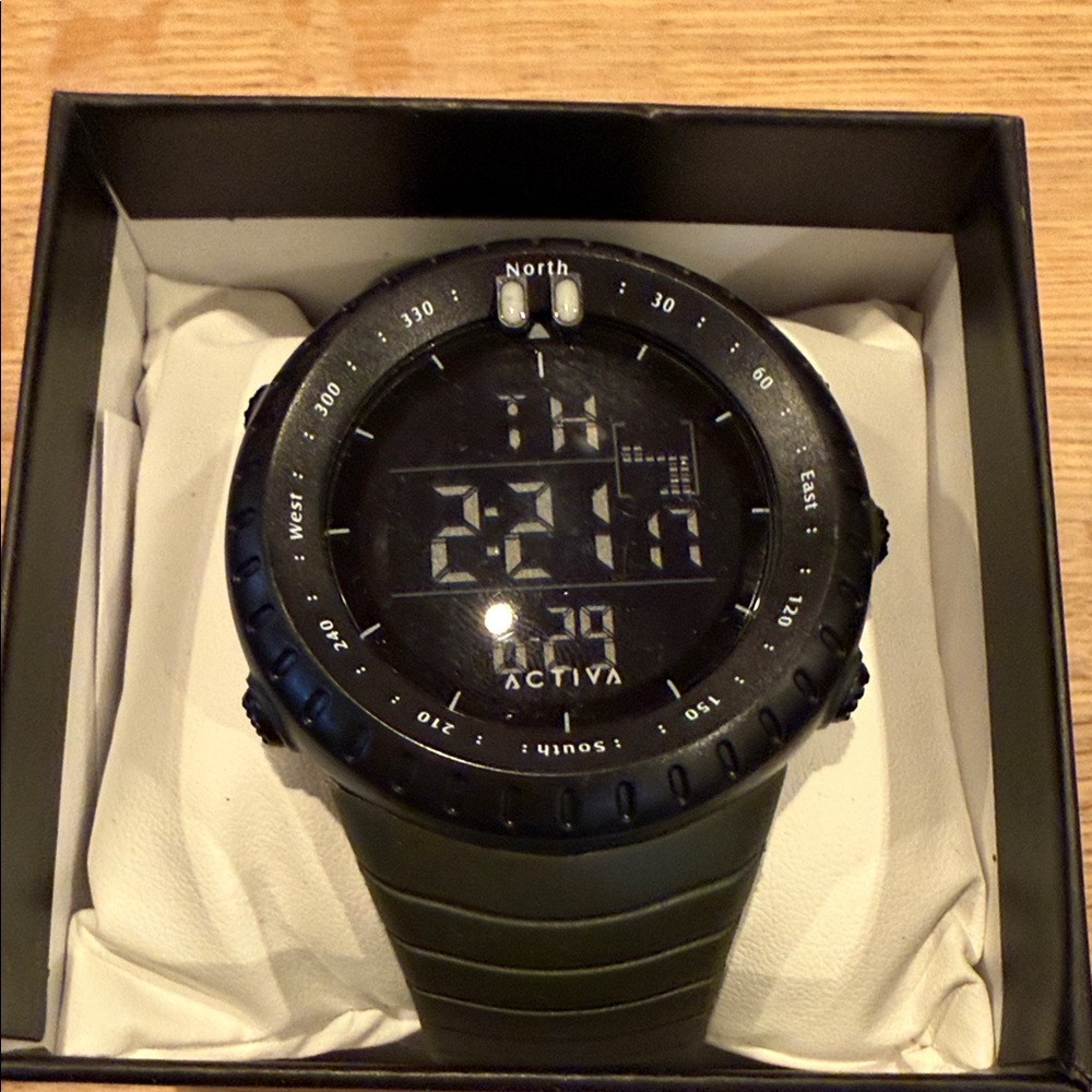 Activa Black Digital Men's Watch